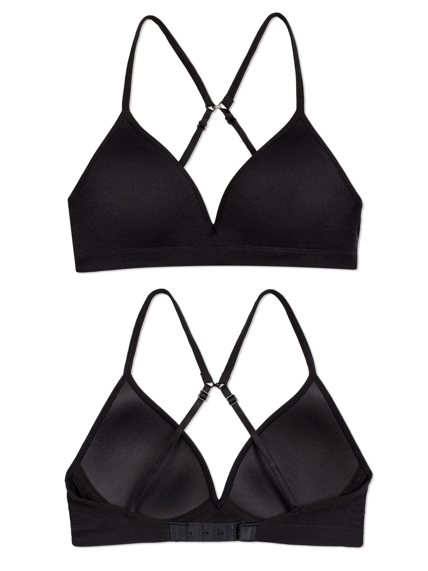 Fruit of the Loom Girls' Seamless Soft Cup Bra 2-Pack - Comfortable Wireless Bras for Teens & Tweens - Perfect for School, Sports & Everyday Wear