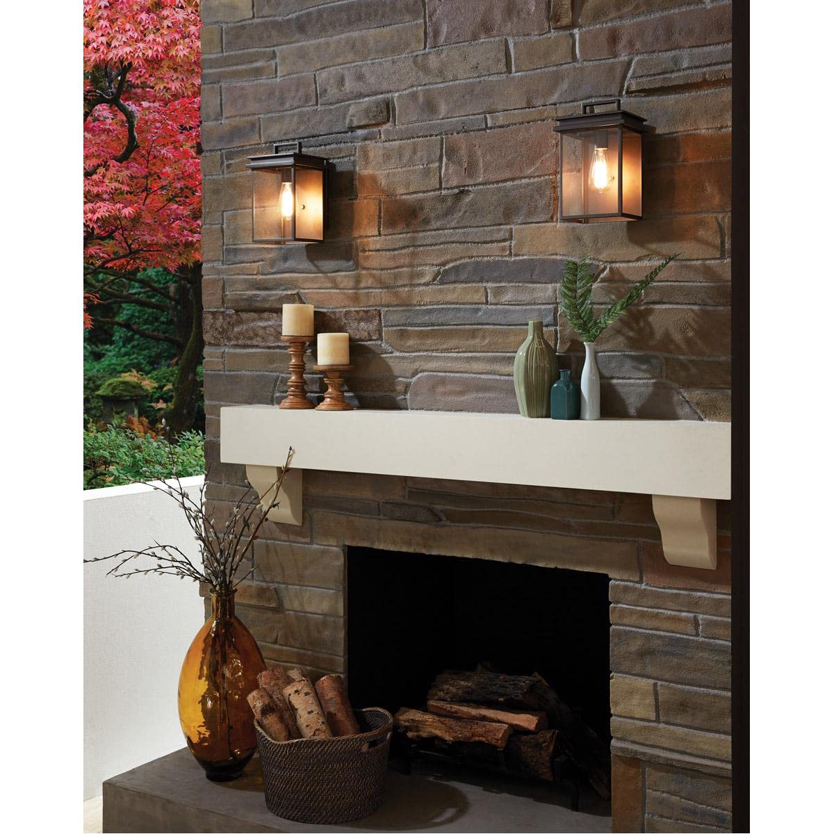 42808-ABCG Chancellor Outdoor Wall Lantern - Weatherproof Exterior Light Fixture for Porch, Patio & Garden - Classic Black Metal Sconce with Clear Glass