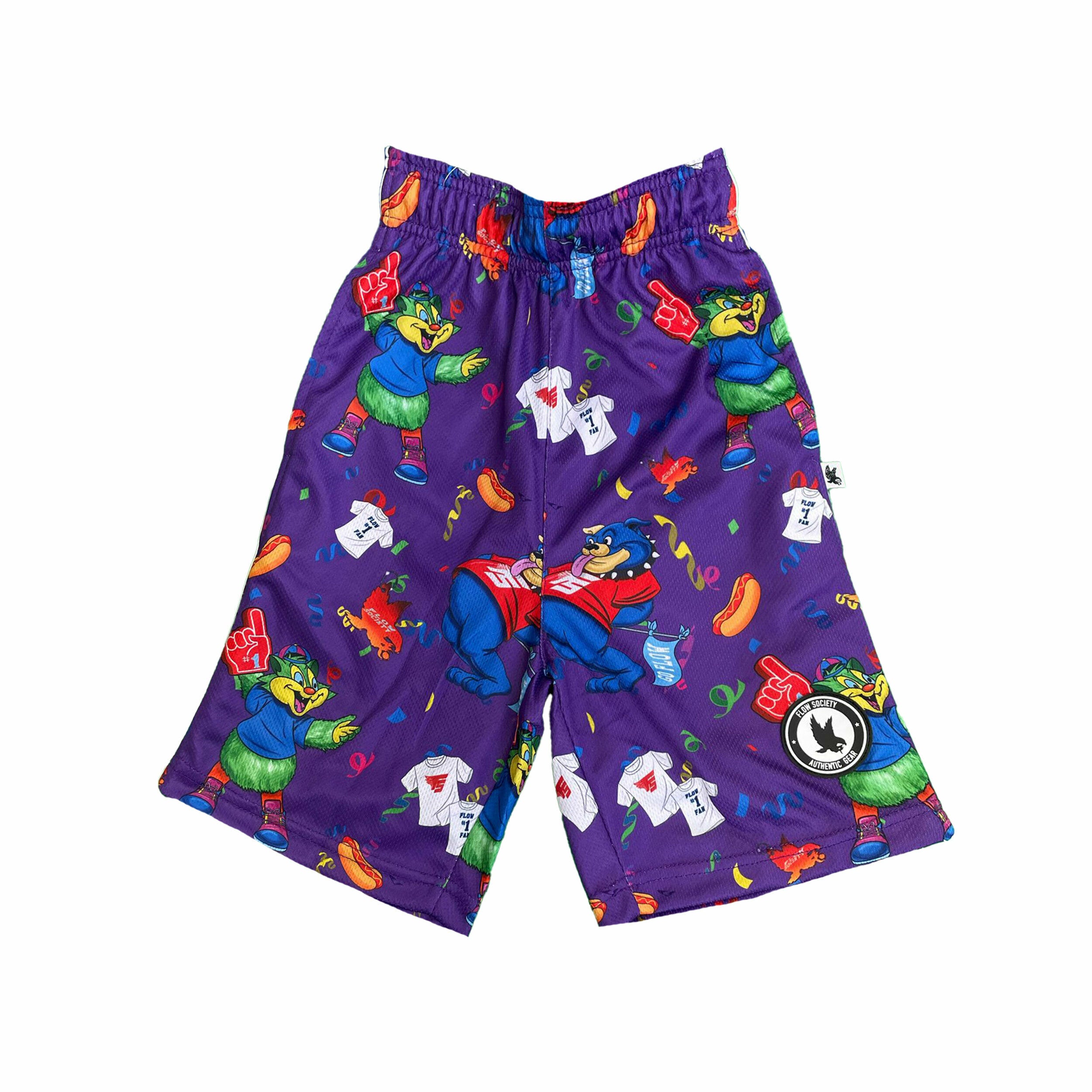 Men's Mascot Flow Athletic Shorts - Lightweight Quick-Dry Workout Running Basketball Gym Shorts for Men - Perfect for Sports, Training & Casual Wear