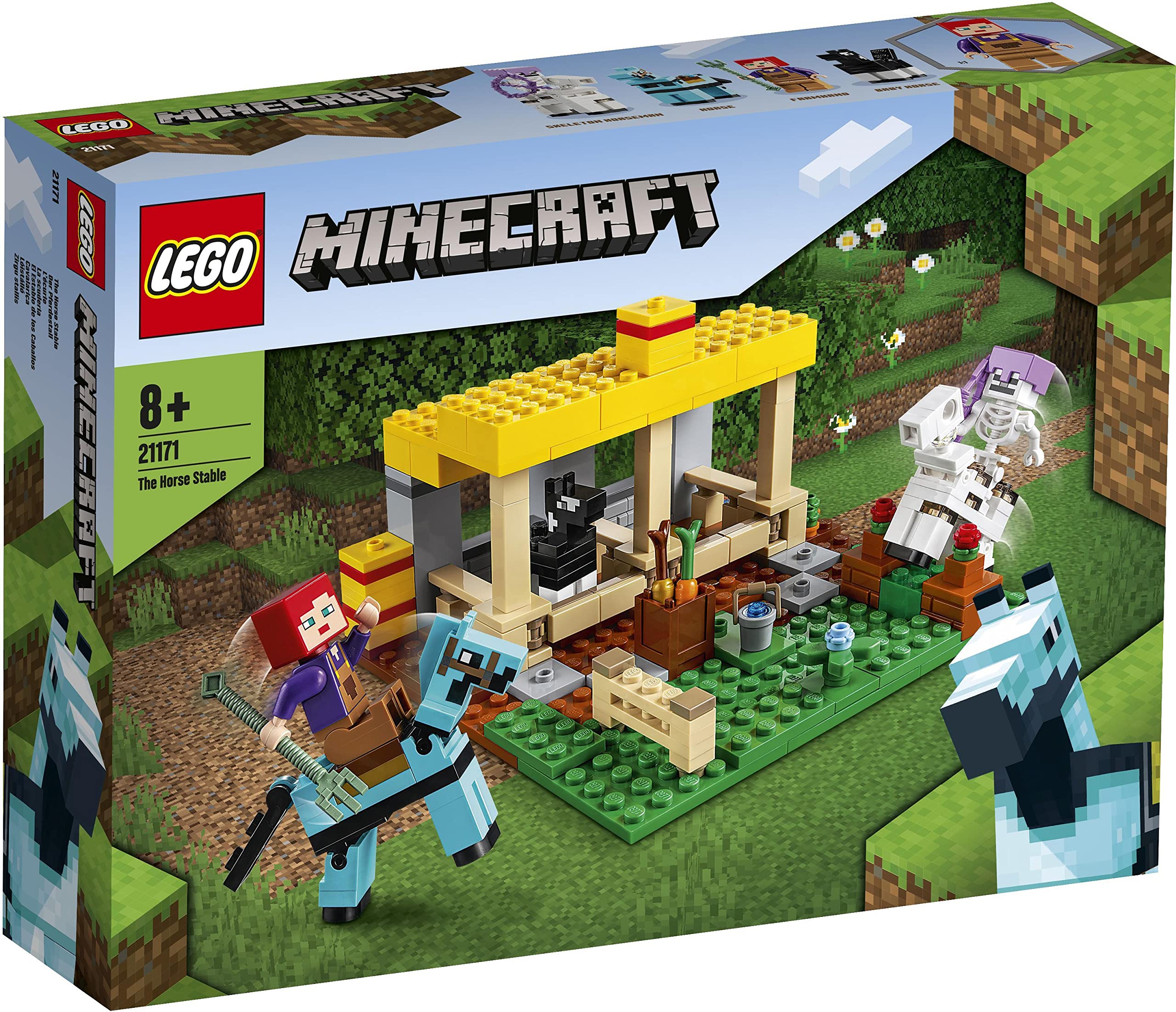 LEGO Minecraft 21244 The Sword Outpost & 21171 The Horse Stable - 2-in-1 Building Set for Creative Play | Perfect Gift for Kids & Minecraft Fans | Great for Adventure Scenes & Castle Displays