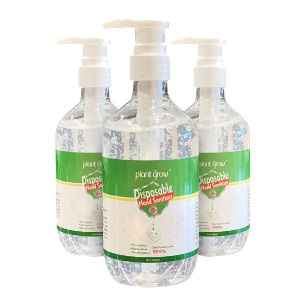 Plant-Based Hand Sanitizer Gel - 500ml (3 Pack) | Natural & Alcohol-Free | Ideal for Travel, Gym & Daily Use