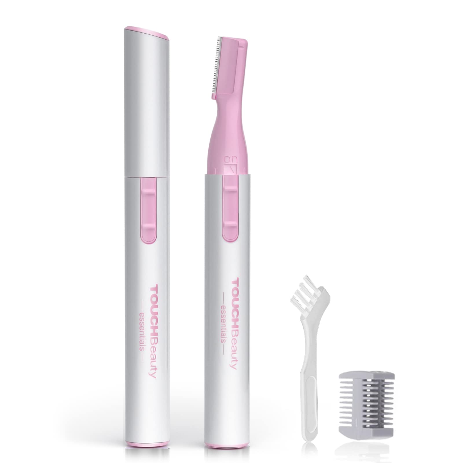 TOUCHBeauty Battery-Powered Eyebrow Trimmer with Comb - Painless Facial Hair Remover for Eyebrows, Neckline, Nose & Ears | Perfect for Home Grooming, Travel & Quick Touch-Ups