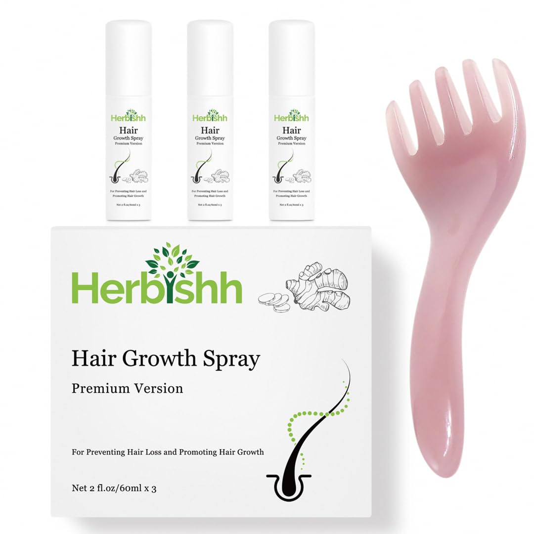 Herbishh Purple Hair Color Shampoo for Gray Hair - 500ml with Hair Thickening Serum Trio | Vegan, Lightweight Formula | Covers Grays & Adds Volume | Perfect for Home Hair Care & Salon-Quality Results