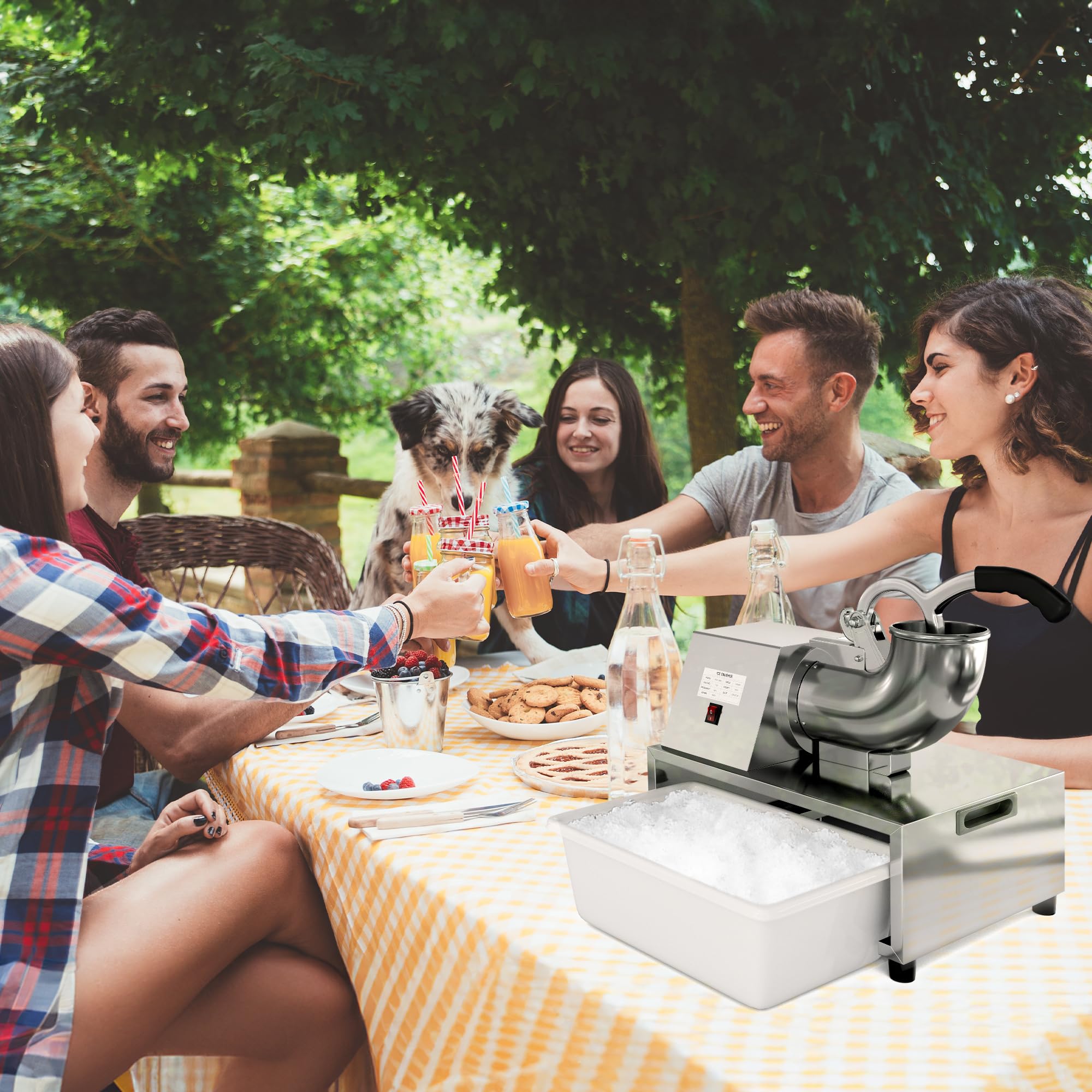 Commercial Snow Cone Machine 500LB/H - 300W Heavy Duty Ice Shaver for Fluffy Shaved Ice, Perfect for Home Parties, Carnivals & Summer Treats - Industrial Grade Snow Cone Maker for Restaurants & Events