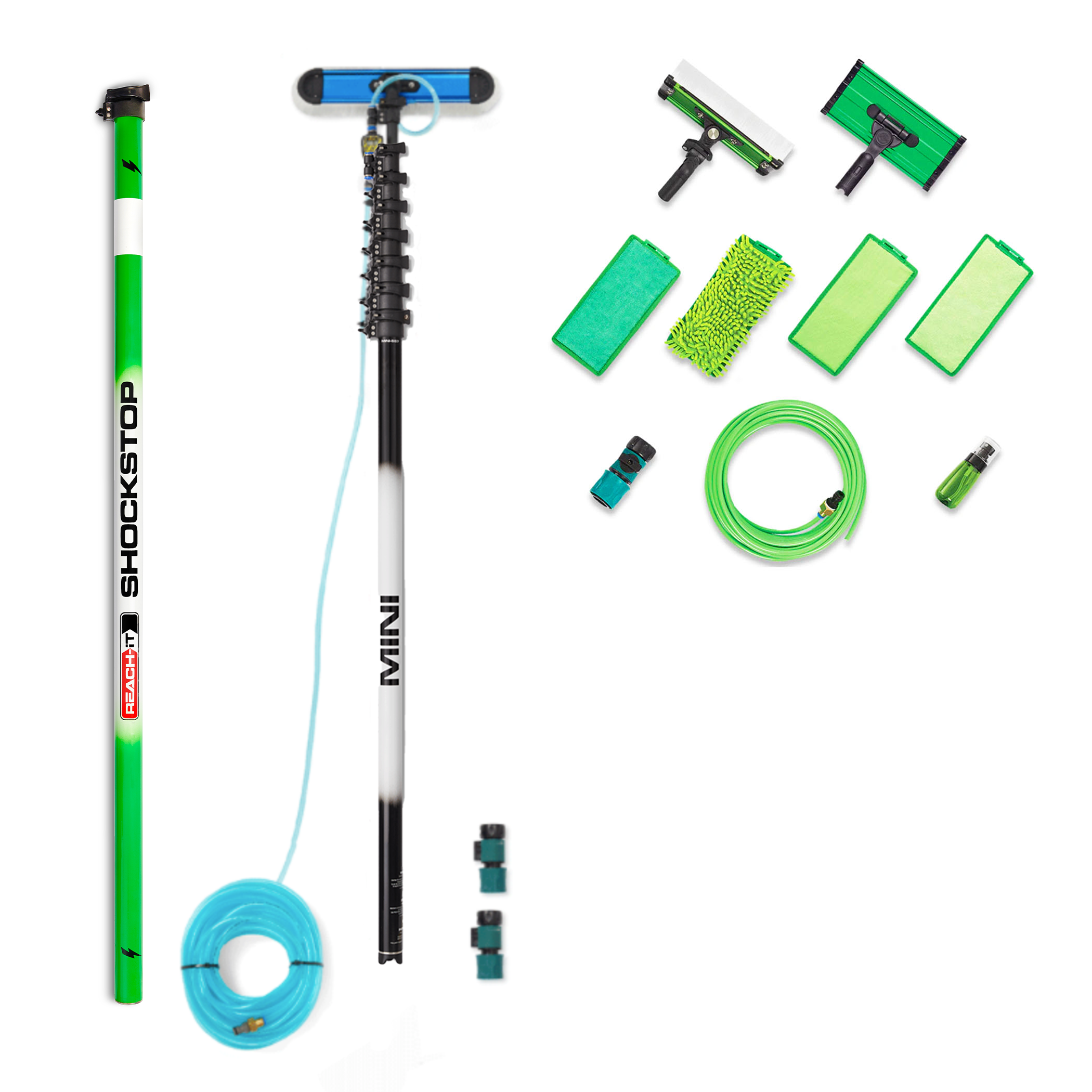 REACH Professional Extendable Pole Pack - Telescopic Pole for Cleaning, Painting & Maintenance - Perfect for High Ceilings, Walls & Hard-to-Reach Areas
