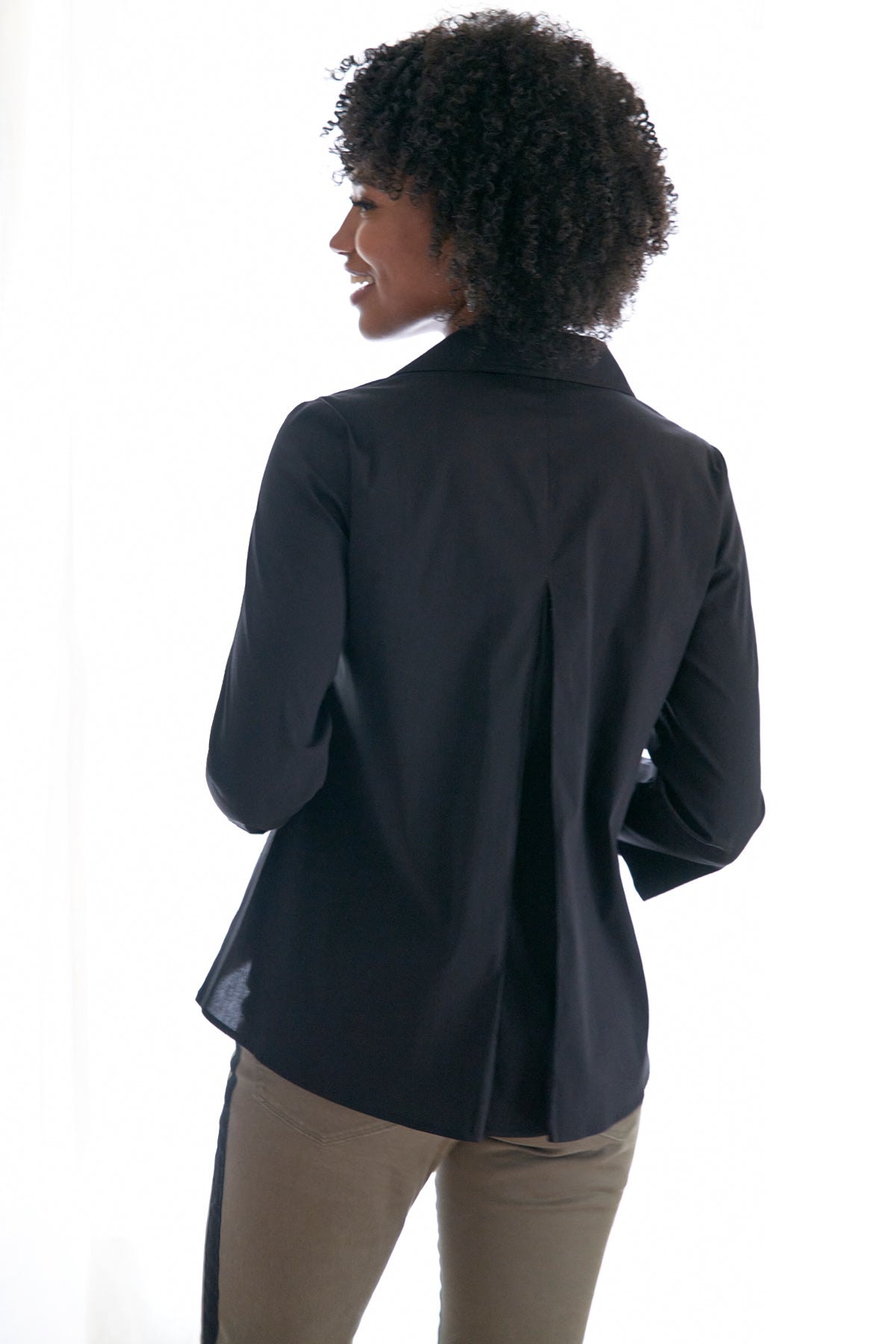 Stylish Black Swing Shirt for Women - Loose Fit Casual Tops for Everyday Wear & Layering