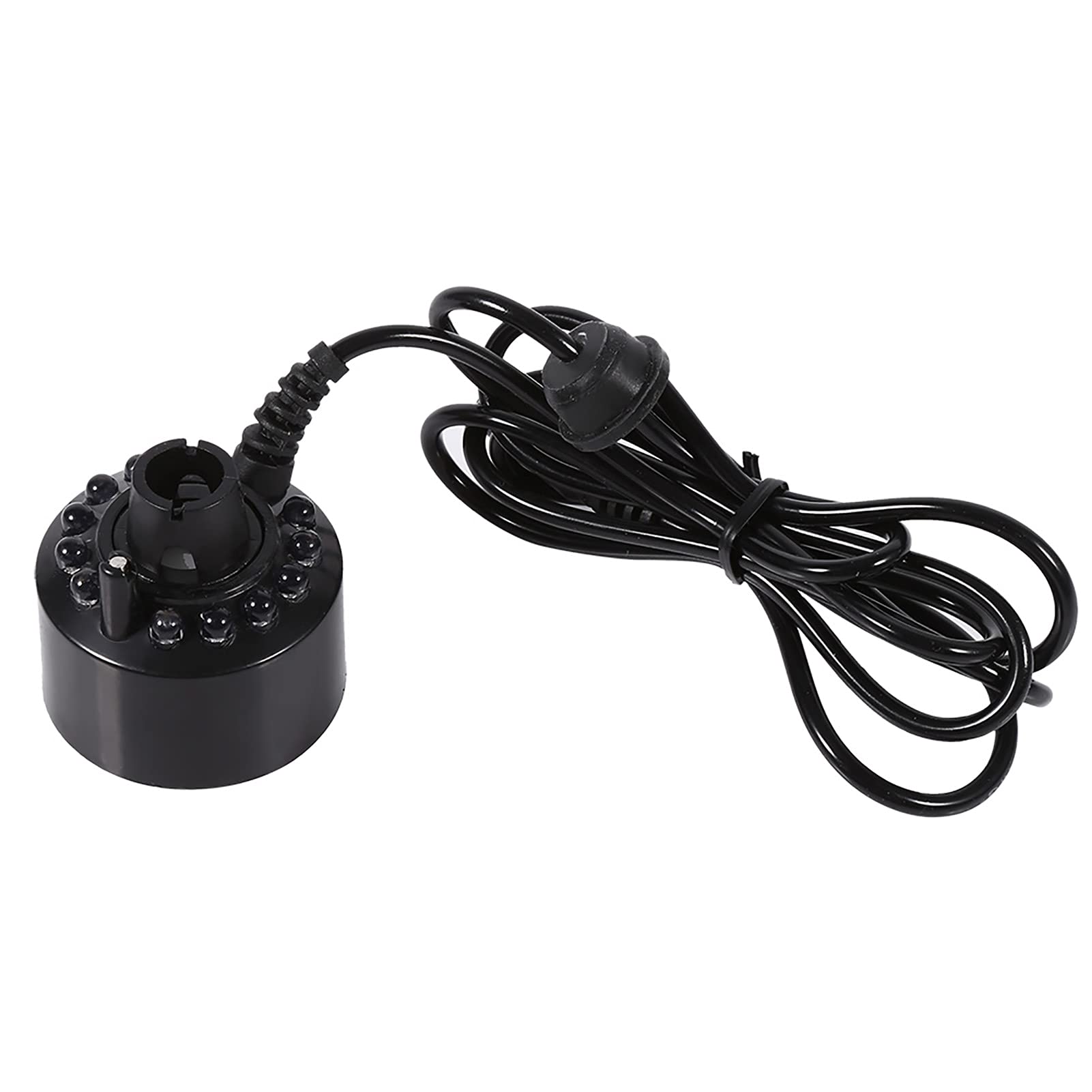 Color Changing LED Mist Maker - 12 LED Ultrasonic Pond Humidifier with 24V Power for Indoor/Outdoor Water Features, Fountains & Home Decor