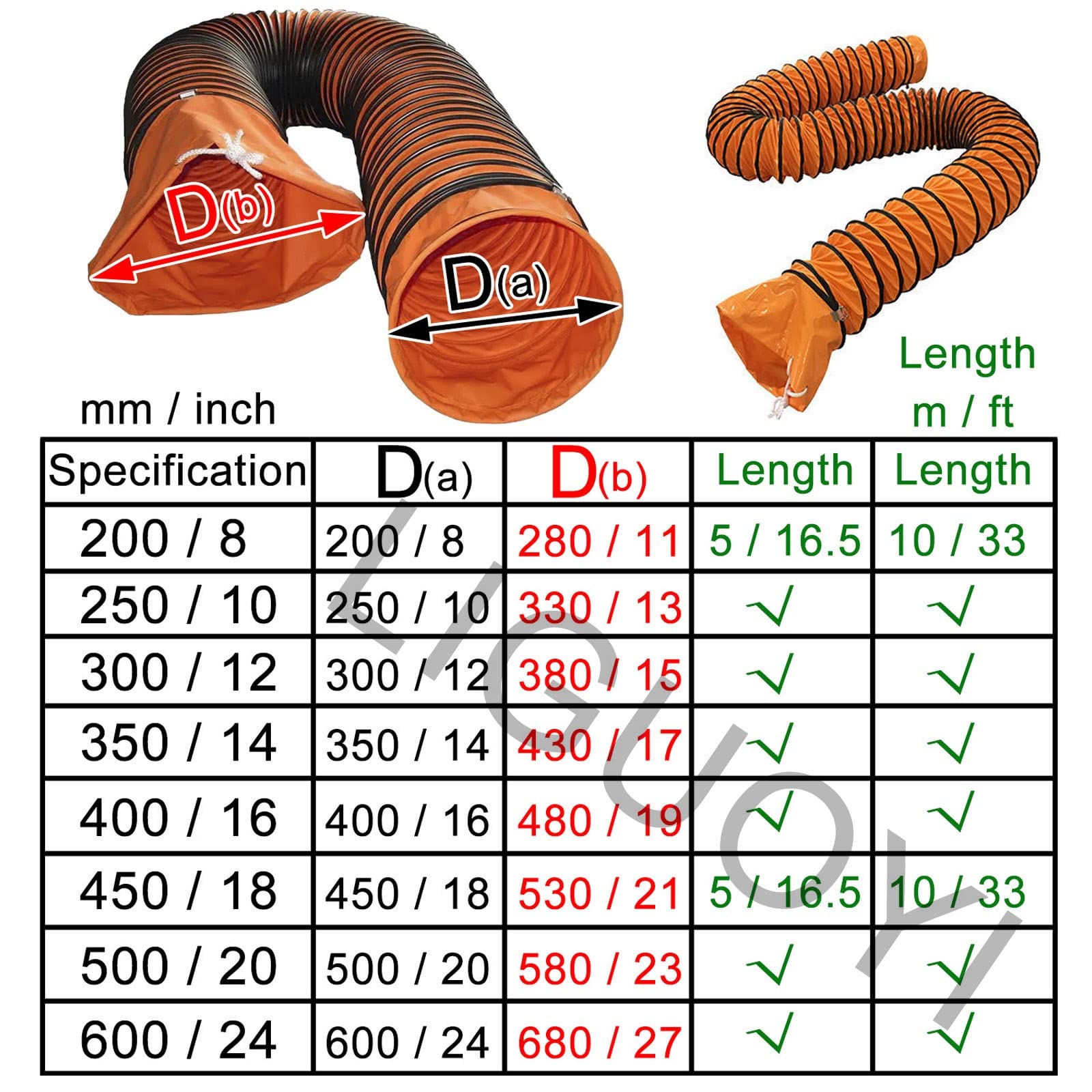 Flexible PVC Air Duct Hose 12