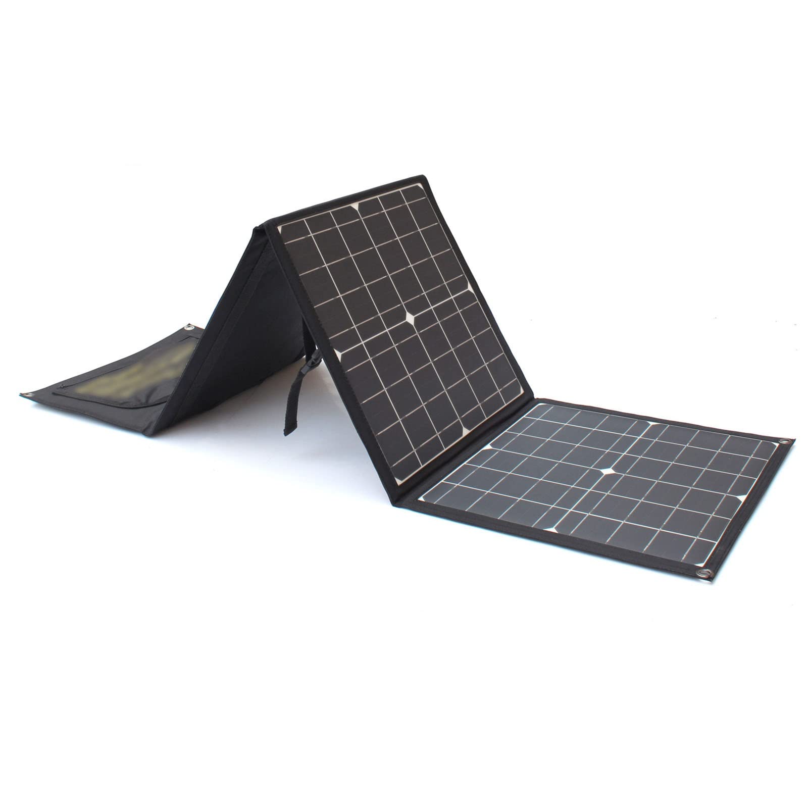 60W Foldable Solar Panel - Portable Monocrystalline Solar Charger with Waterproof Design | High Efficiency Phone Charging for Camping, Hiking & Emergency Power Supply