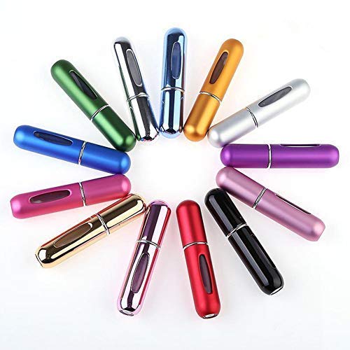 GJSHOP 6ml Portable Refillable Perfume Atomizer - Empty Travel Spray Bottle with Pump (Multicolor, 1pc) | Perfect for Purse, Gym Bag & Airplane Carry-On