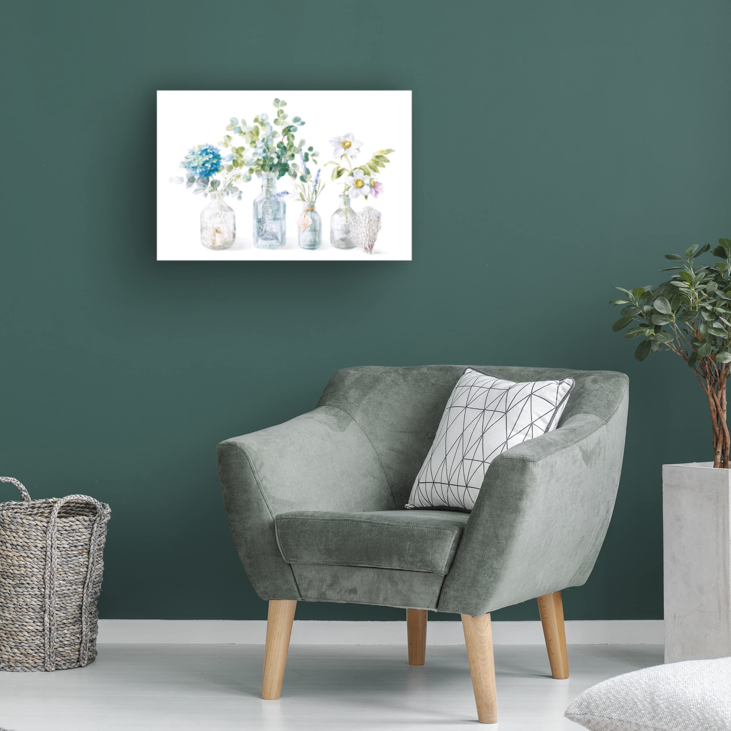 Danhui Nai 'Beach Flowers I' Canvas Wall Art Print - Coastal Home Decor for Living Room, Bedroom & Office | Trademark Fine Art Collection