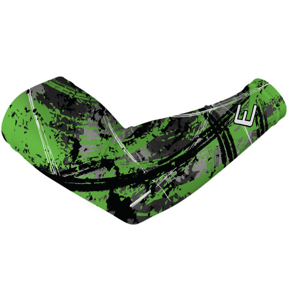 Wicked Green Arm Sleeve - UV Protection Compression Sleeves for Sports & Outdoor Activities | Basketball, Running, Cycling, Hiking