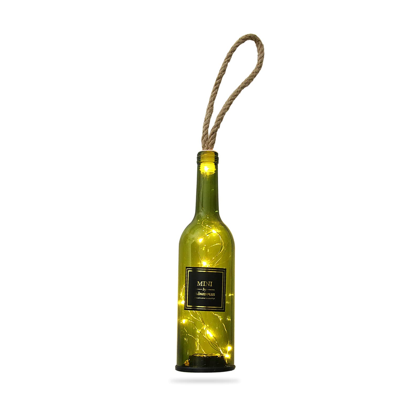 Wine Bottle Lights - Decorative Glass Bottles & Jars with Rope Stoppers - Tiny Wishing Message Bottles for Wedding Favors, Halloween Decorations, Baby Shower Gifts - Perfect for DIY Crafts, Home Decor & Party Centerpieces