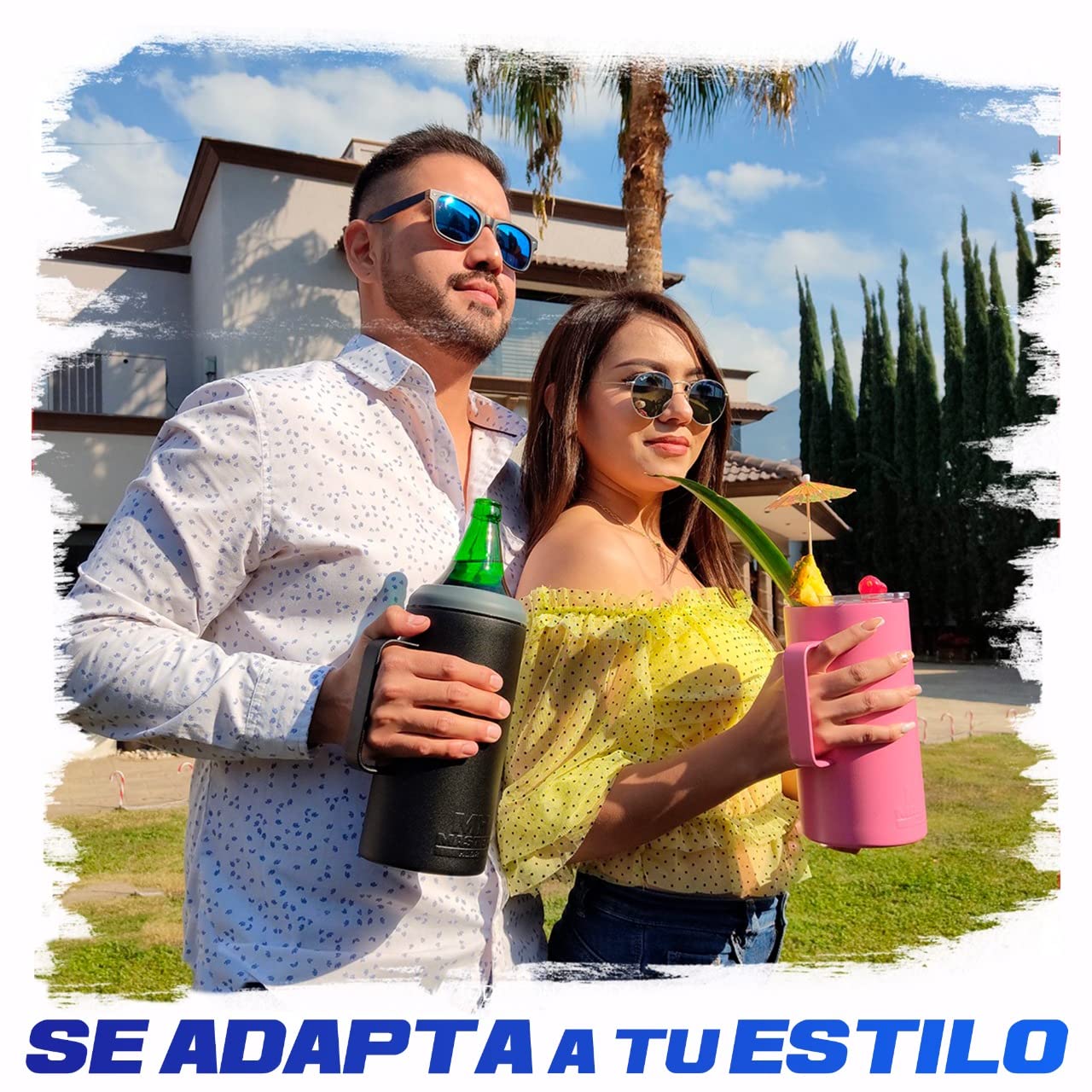 Portable Caguamon Master Holder 1.2L with Laser Personalization (Black) - Perfect for Outdoor Adventures, Camping & Beach Parties