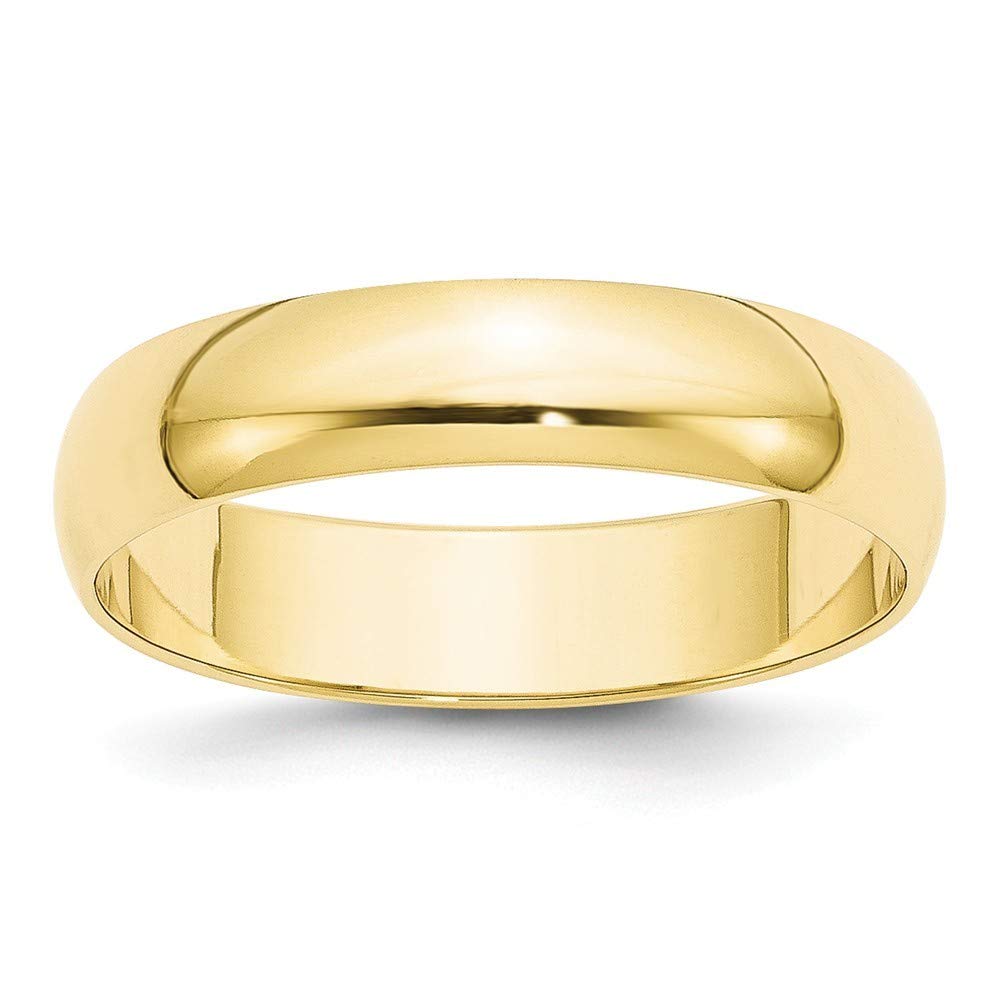 10K Gold Half Round Band Ring for Women - White Gold, Yellow Gold & Rose Gold Options - Available in Sizes 2.5mm to 8mm (2mm, 3mm, 4mm, 5mm, 6mm, 7mm) - Perfect Wedding Band, Anniversary Gift or Everyday Jewelry