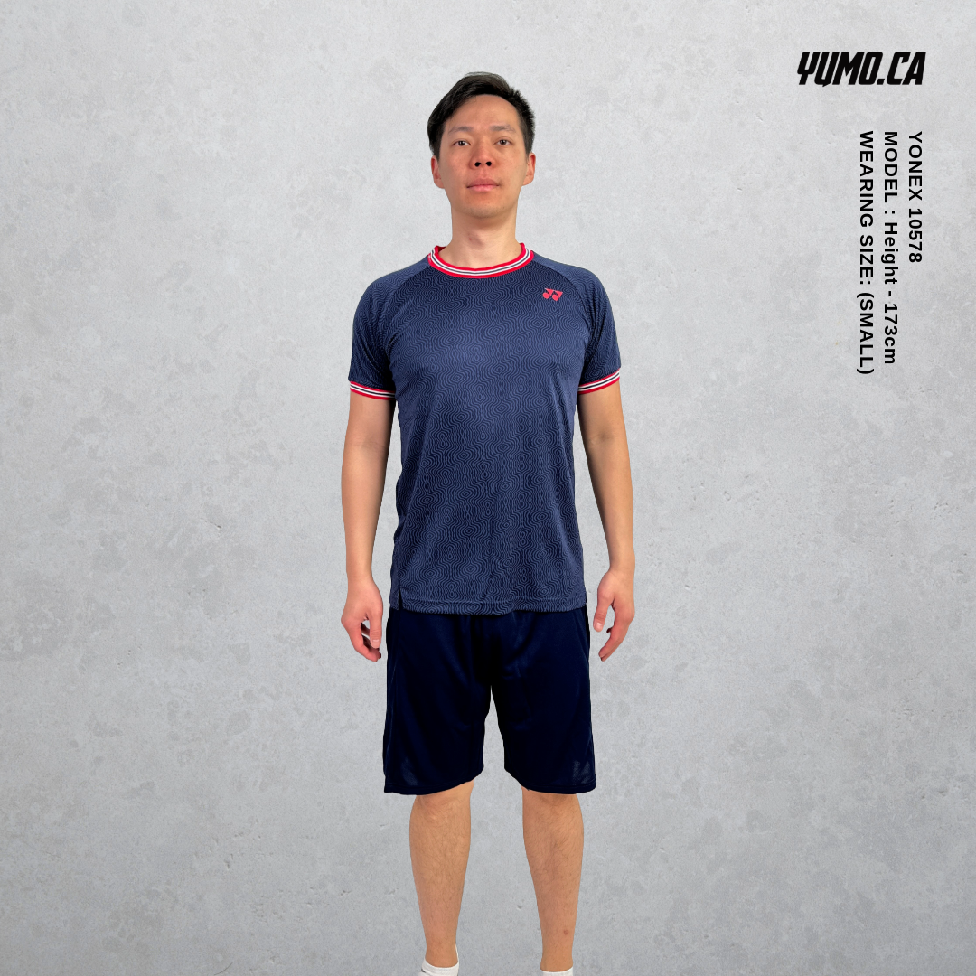 Yonex 10578 Men's Crew Neck T-Shirt - Breathable Cotton Athletic Shirt for Tennis, Golf & Casual Wear | Moisture-Wicking Performance Top for Sports & Everyday Comfort