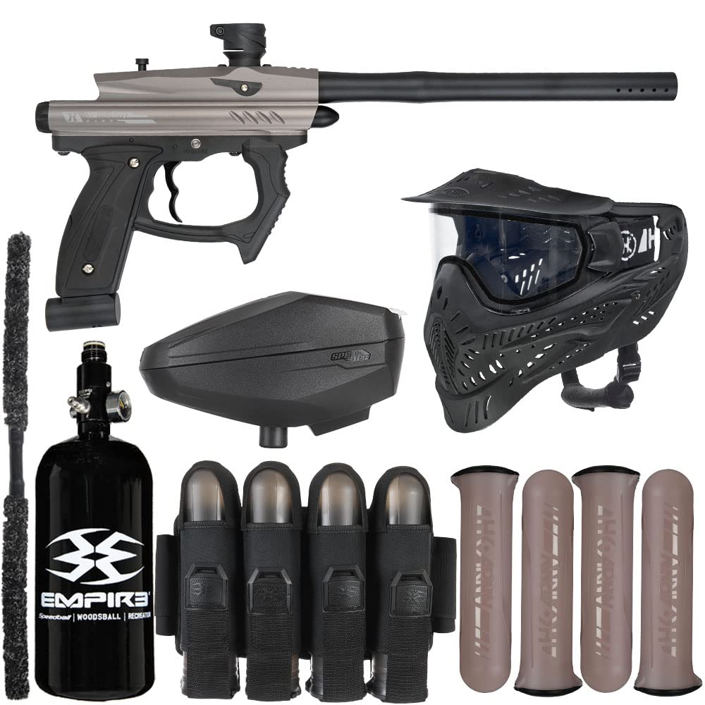 HK Army SABR Rivalry Paintball Gun Kit with Barrel, Hopper & Mask - Complete Paintball Gear Set for Outdoor Sports, Team Games & Competitive Tournaments