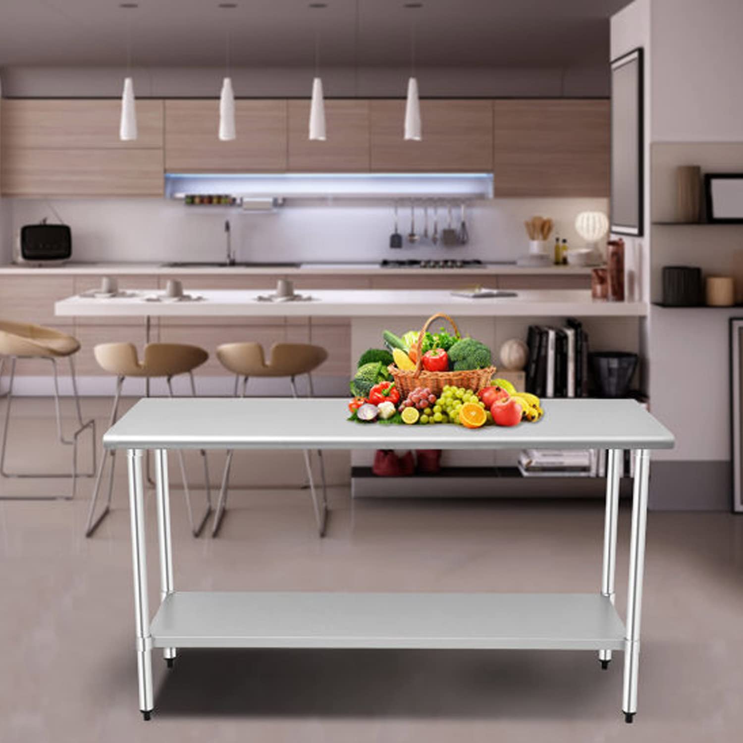 Stainless Steel Work Table with Undershelf - 36