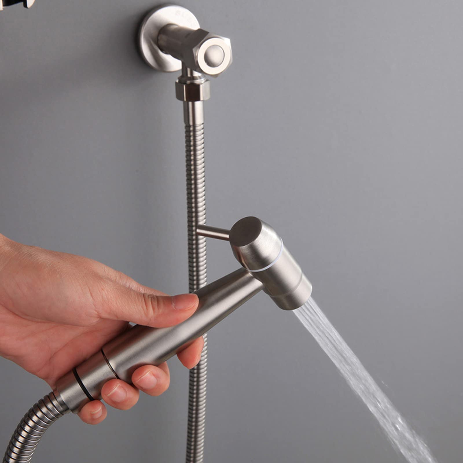 Stainless Steel Handheld Bidet Sprayer Kit - Easy Install Toilet Attachment for Personal Hygiene, Pet Bathing & Closestool Cleaning | Perfect for Bathroom, RV & Travel Use