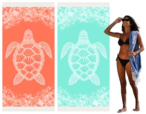 2 Pack Light Blue Pink Turtle