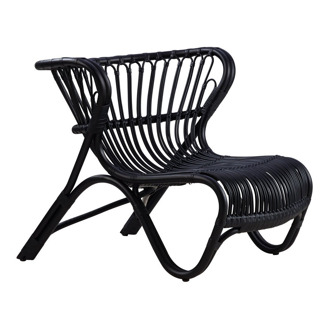 Boesen Fox Chair by Sika Design - Modern Wicker Lounge Chair for Indoor & Outdoor Use - Perfect for Patio, Garden, and Living Room Decor