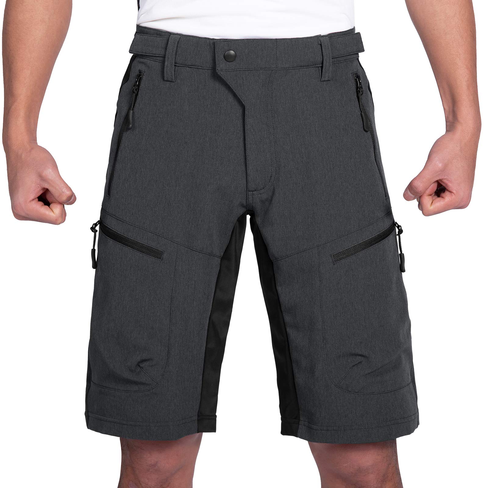 **Men's Quick Dry Cycling & Hiking Shorts with Zipper Pockets - Lightweight & Breathable for Outdoor Sports & Travel**