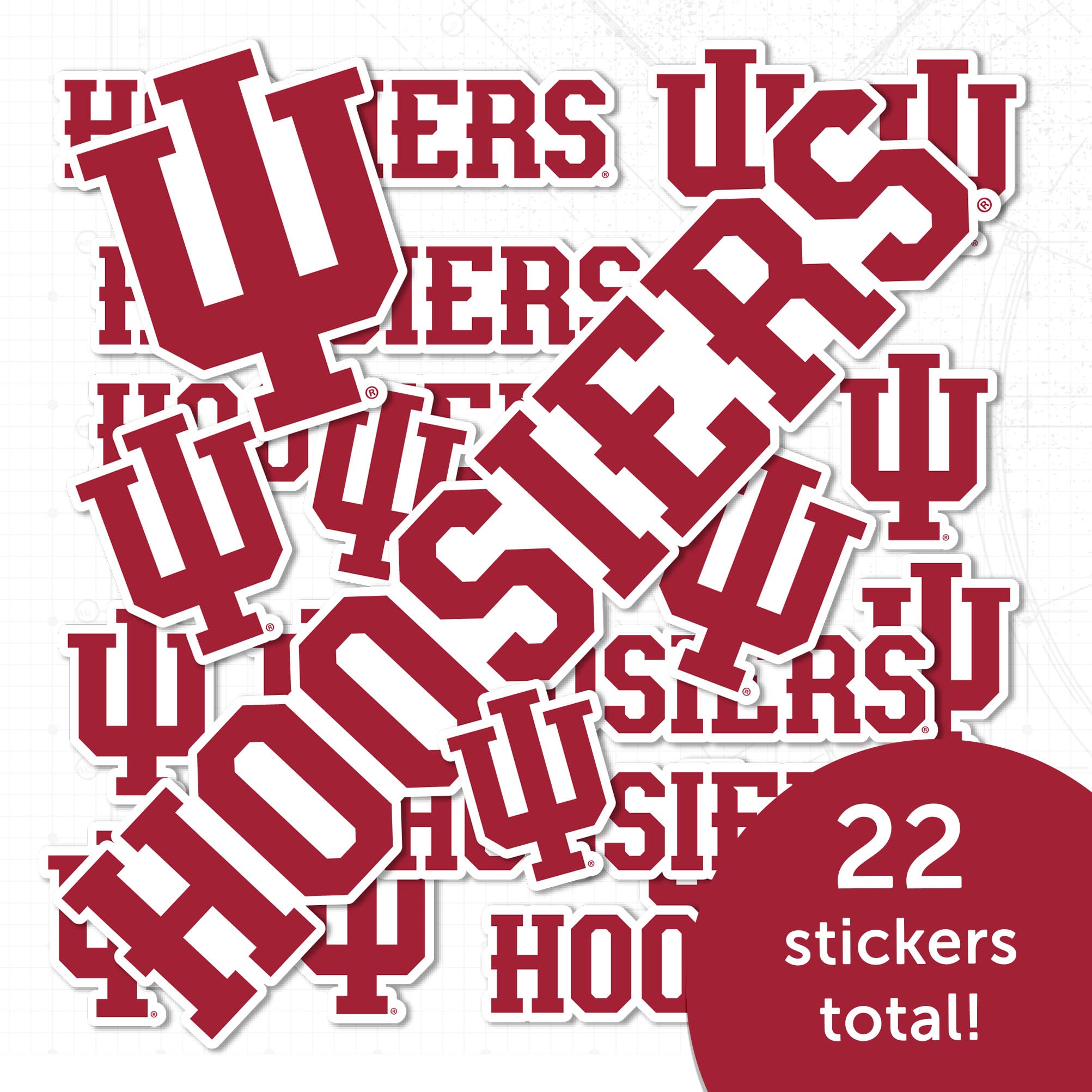 Indiana University Hoosiers Desert Cactus Vinyl Decals - Waterproof Stickers for Laptop, Water Bottle, Car, Scrapbook | Perfect for IU Bloomington Fans & College Dorm Decor