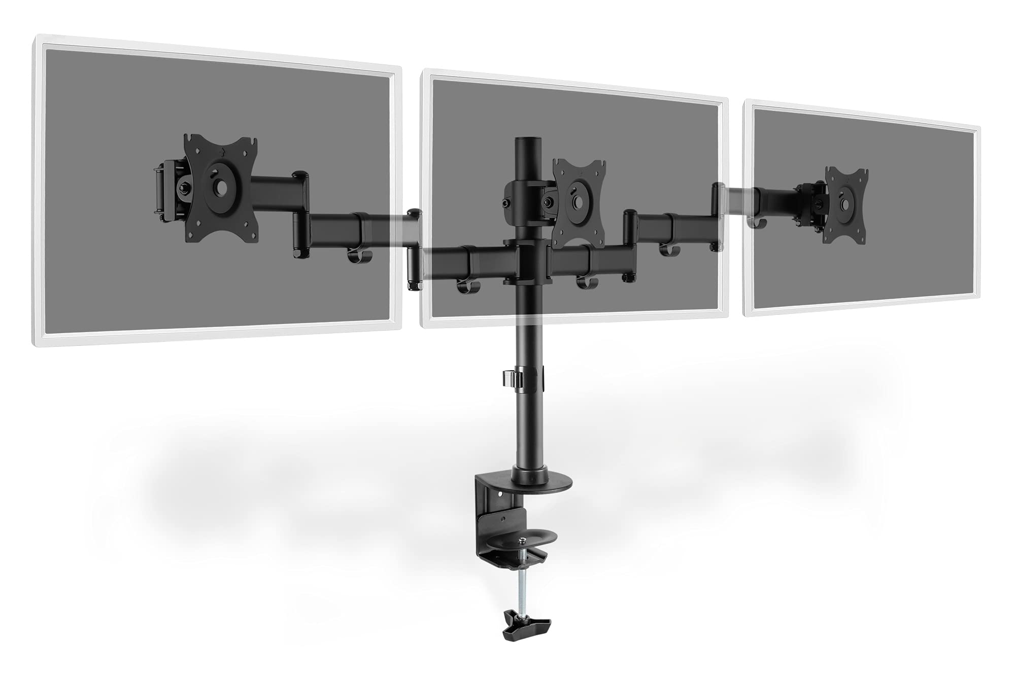 DIGITUS 3 Monitor Stand - Clamp Mount for 27