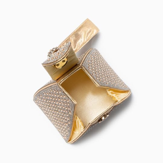 Verano Hill Crystal Pyramid Handbag for Women - Elegant Evening Clutch with Rhinestone Embellishments | Perfect for Parties, Weddings & Special Occasions