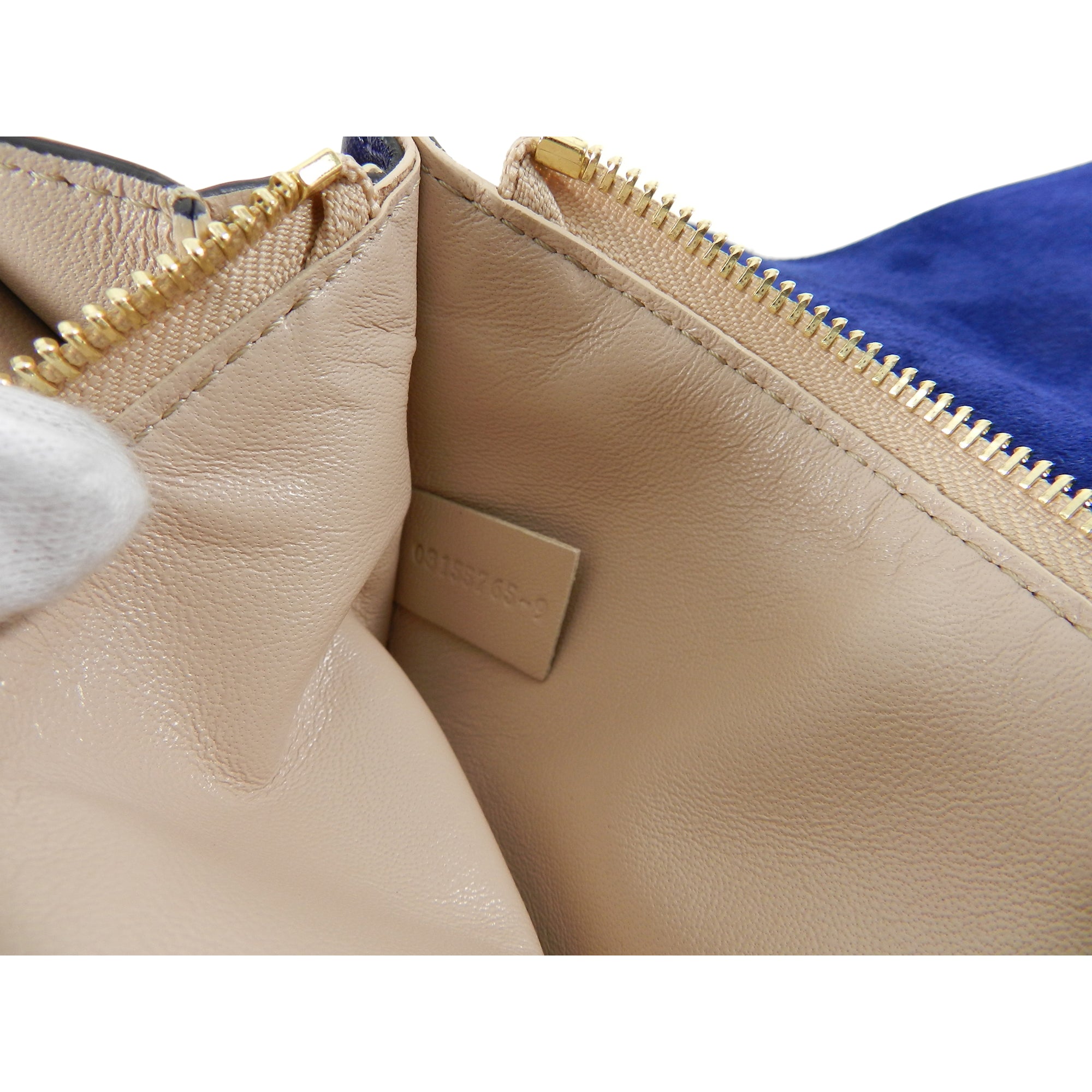 Chloe Navy Gabrielle Clutch - Premium Navy Leather & Suede Crossbody Bag for Women | Perfect for Evening Parties, Date Nights & Special Occasions