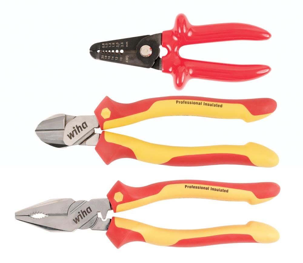 Professional 3-Piece Electrician Tool Kit - Insulated Screwdriver Set for Electrical Repairs & DIY Projects - Perfect for Home, Office & Workshop Use