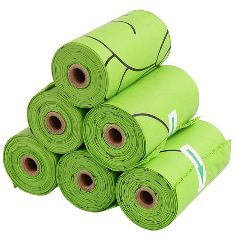 6-Pack Eco-Friendly Dog Poop Bags - Biodegradable Pet Waste Bags for Dogs, Cats & Pets - Leak-Proof & Scented Doggie Waste Disposal Bags - Perfect for Walking, Travel & Park Cleanup