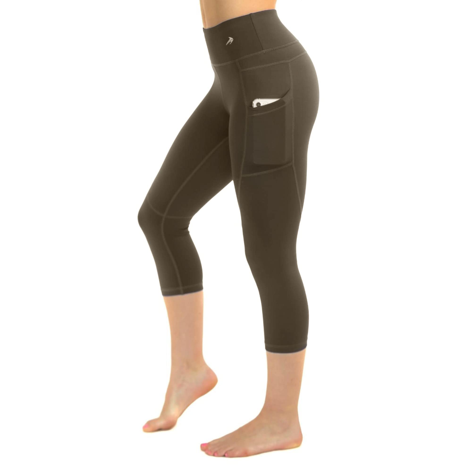 CompressionZ High Waisted Capri Leggings for Women - Tummy Control Workout Yoga Pants | Perfect for Gym, Running & Lounge Wear