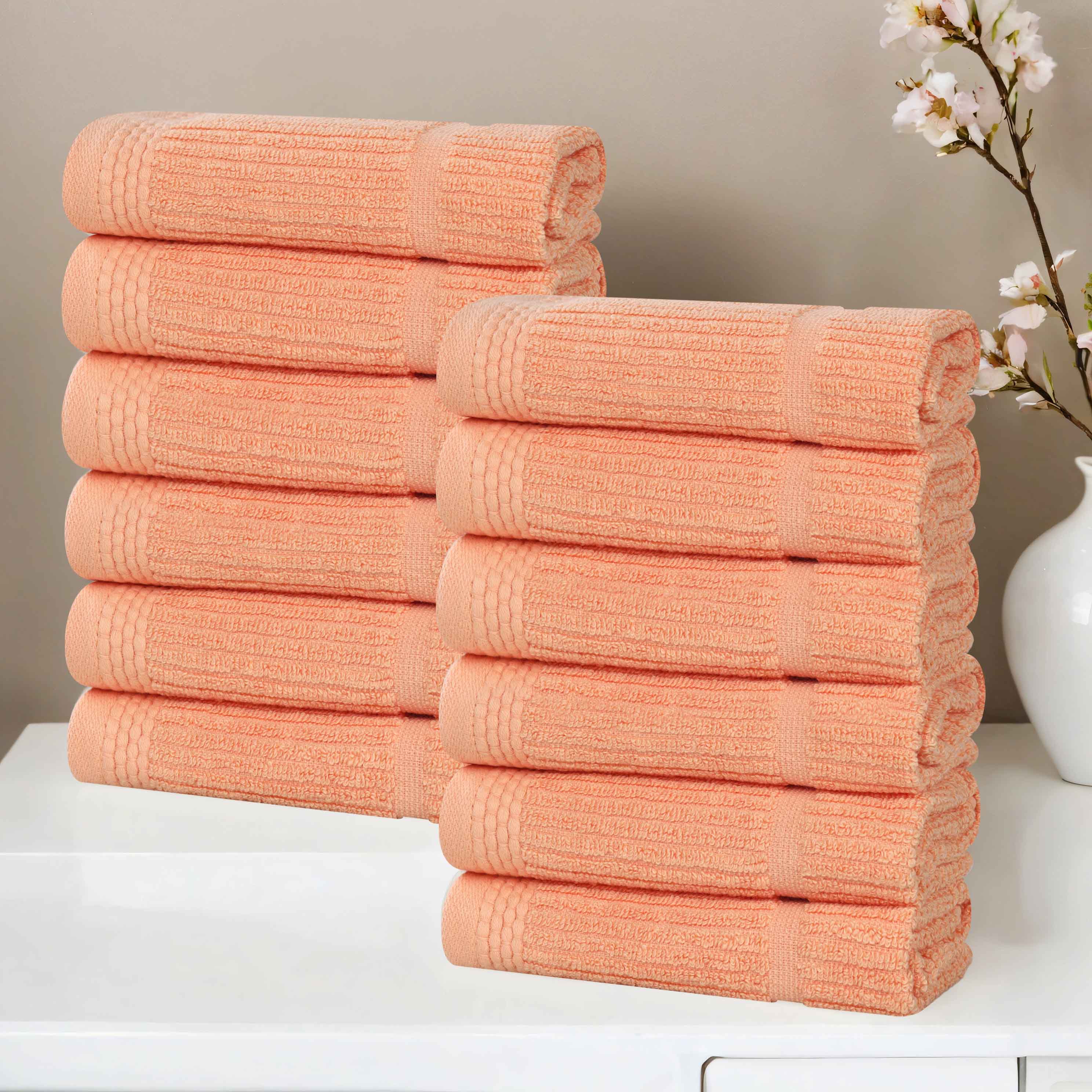 Milo Smart Twist Cotton Solid Face Towels Washcloths - 12 Pack | Soft & Absorbent Bath Towels for Face & Body | Perfect for Gym, Spa, Travel & Daily Skincare Routine
