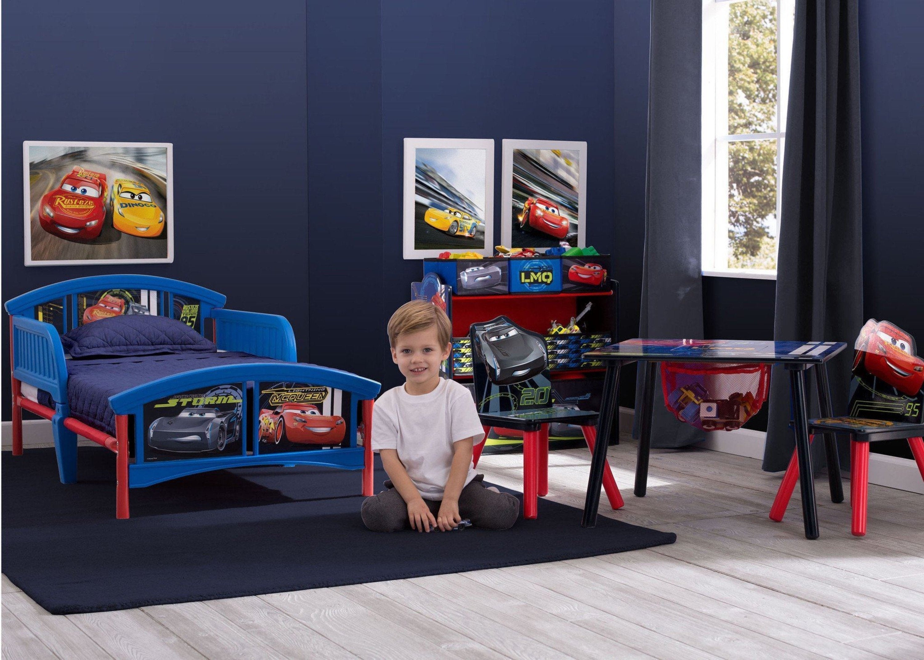 Plastic Toddler Car Bed for Kids - Safe & Fun Race Car Design for Boys & Girls - Perfect for Bedrooms, Playrooms & Daycare Centers
