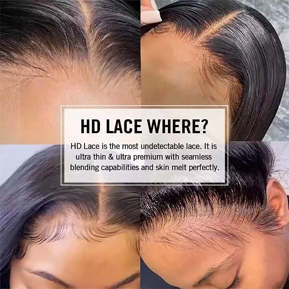 13x6 HD Lace Front Wig - Ombre Kinky Curly Human Hair Wig with Baby Hair | Short Bob Style for Black Women | Perfect for Daily Wear, Parties & Special Occasions