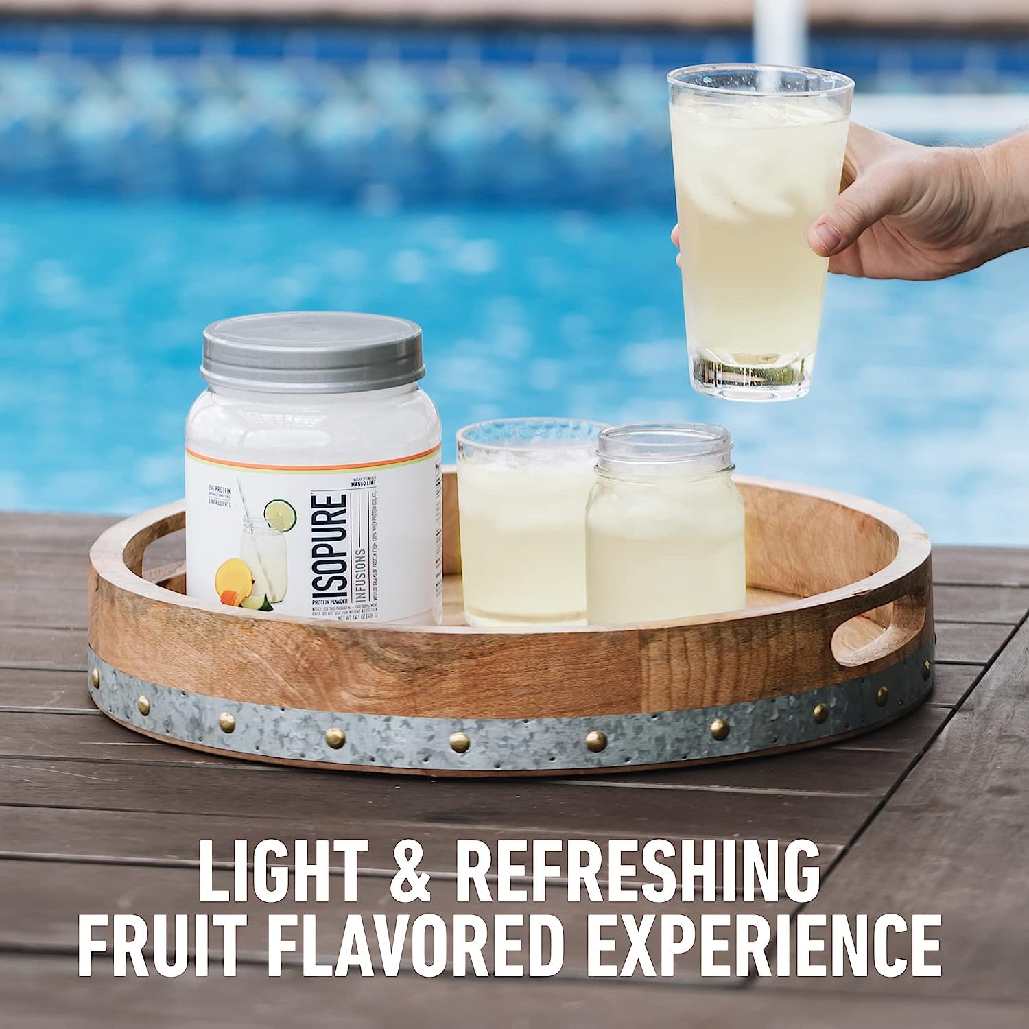 Isopure Clear Whey Isolate Protein Powder - Lactose Free, Gluten Free, Naturally Flavored Watermelon Lime - 20g Protein Per Serving (14.1 Oz, 16 Servings) | Post-Workout Recovery & Healthy Hydration for Athletes