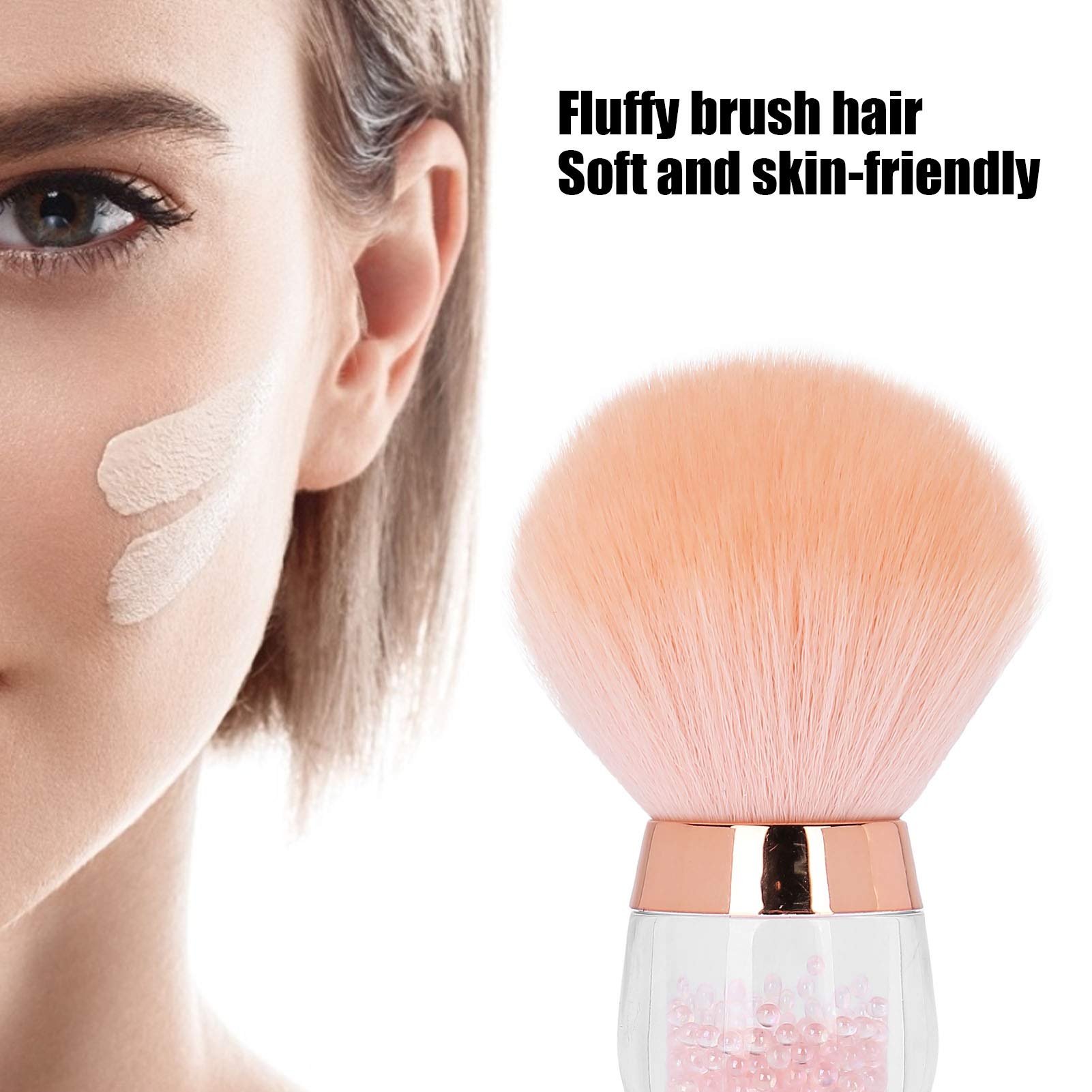 Professional Nail Dust Brush for Manicure & Makeup - Loose Powder Blusher Brush for Nail Art, DIY & Salon Use - Perfect for Acrylic, Gel & Dip Powder Nails