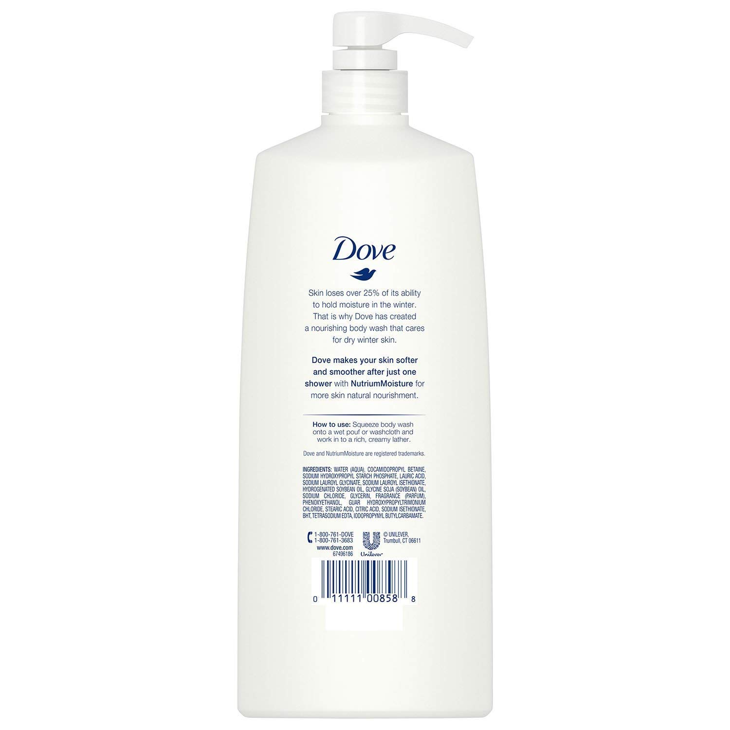Dove Winter Care Hydrating Body Wash with Pump - 40 fl oz | Moisturizing & Nourishing for Dry Skin - Perfect for Cold Weather & Winter Skincare Routine