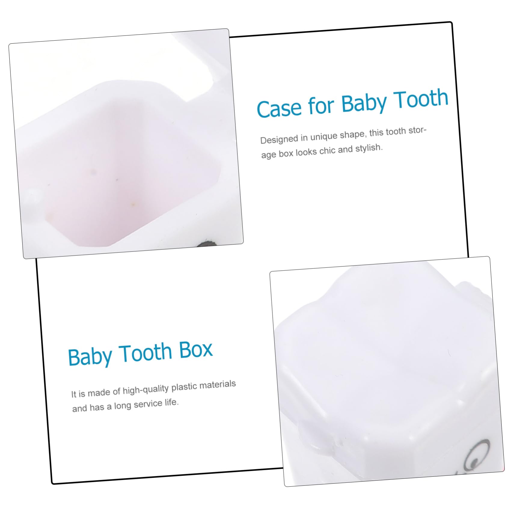 RORPOIR 200 Pcs Plastic Tooth Storage Box - White Dental Organizer Case for Dentures, Braces & Retainers | Perfect for Travel, Home & Dental Office Use