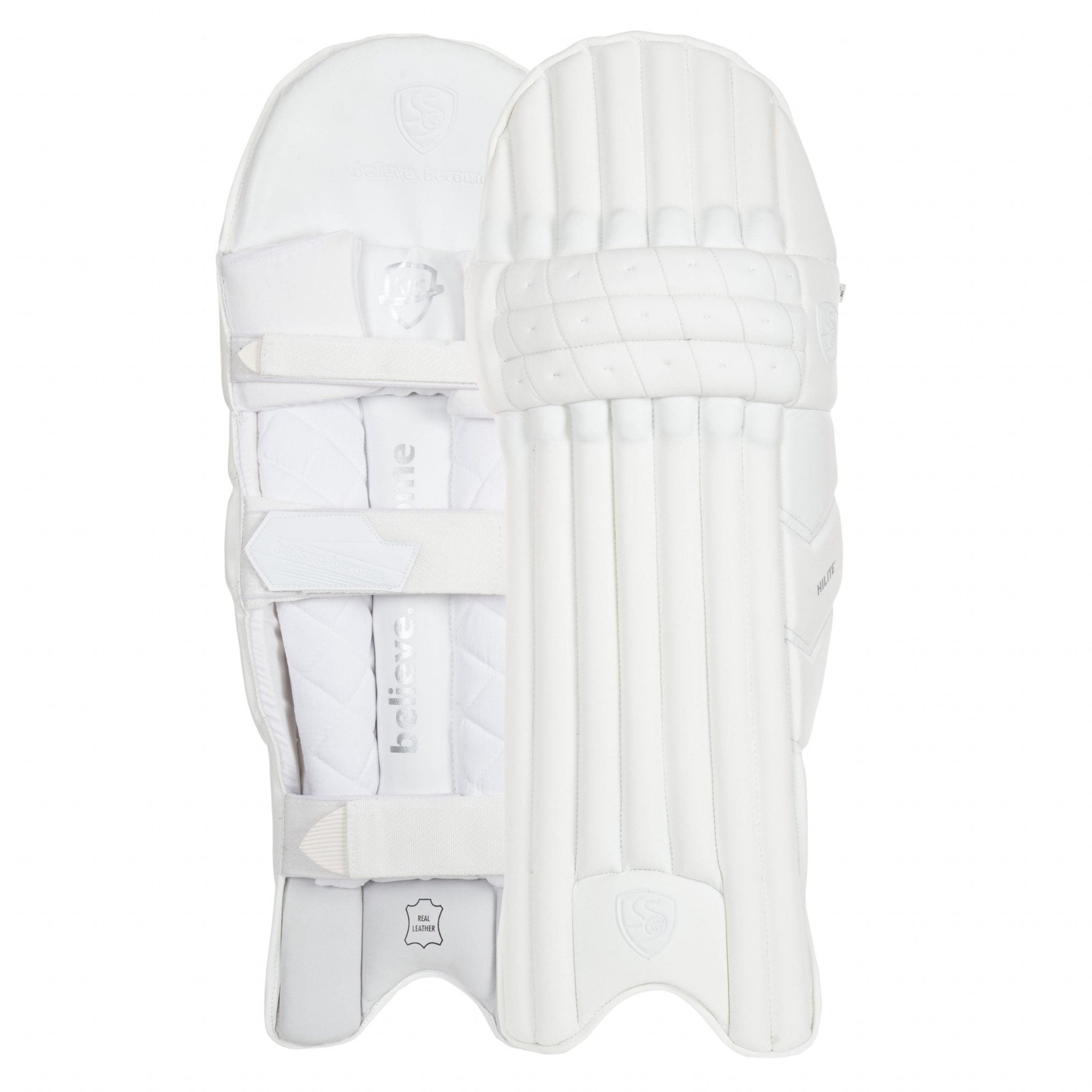SG Hilite White Cricket Batting Pads for Adults - Right Handed (RH) - Perfect for Professional Matches & Practice Sessions