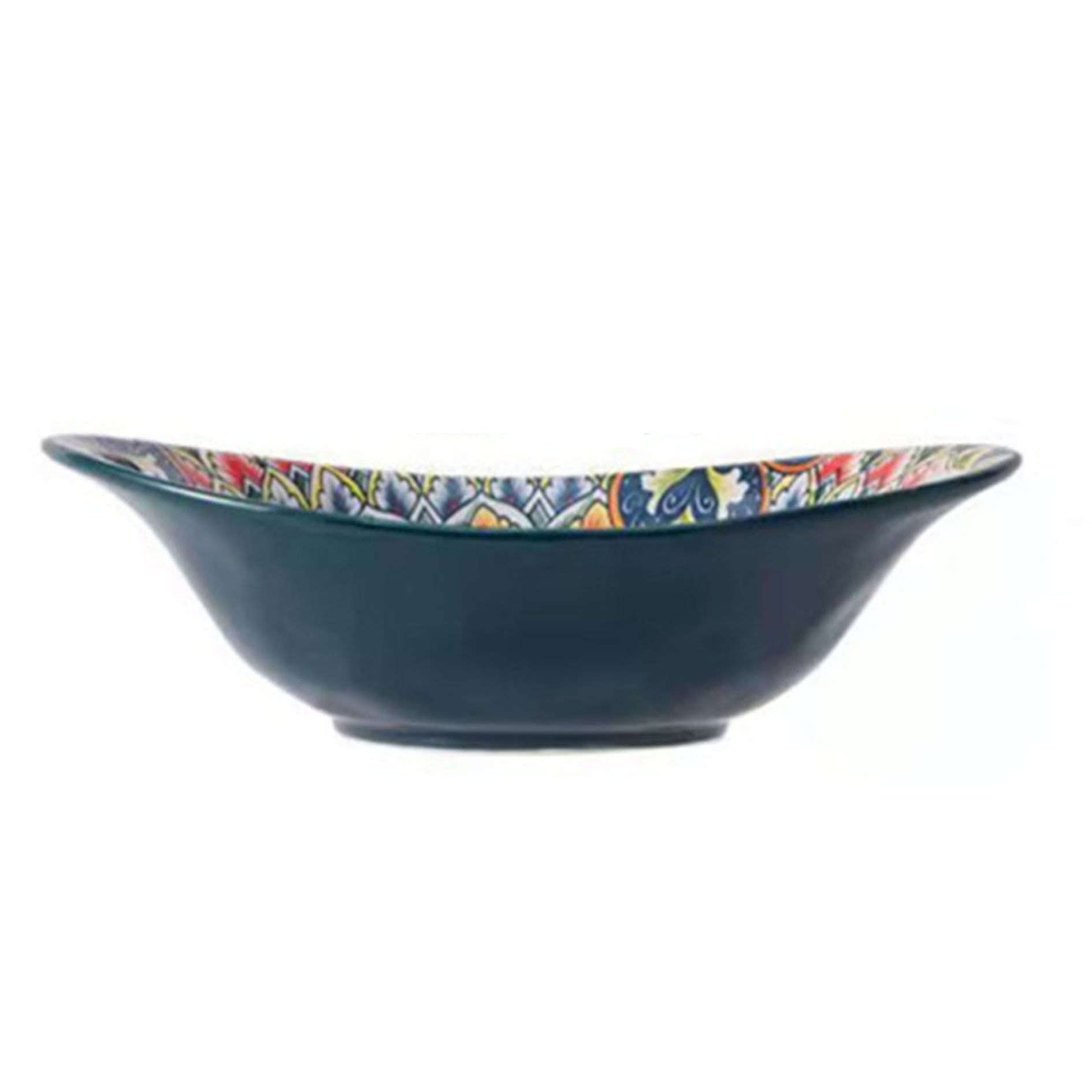 Haifle Floral Ceramic Baking Dish with Handle - Round Oven & Microwave Safe Lasagna Pan - Perfect for Baking, Roasting & Serving Dishes