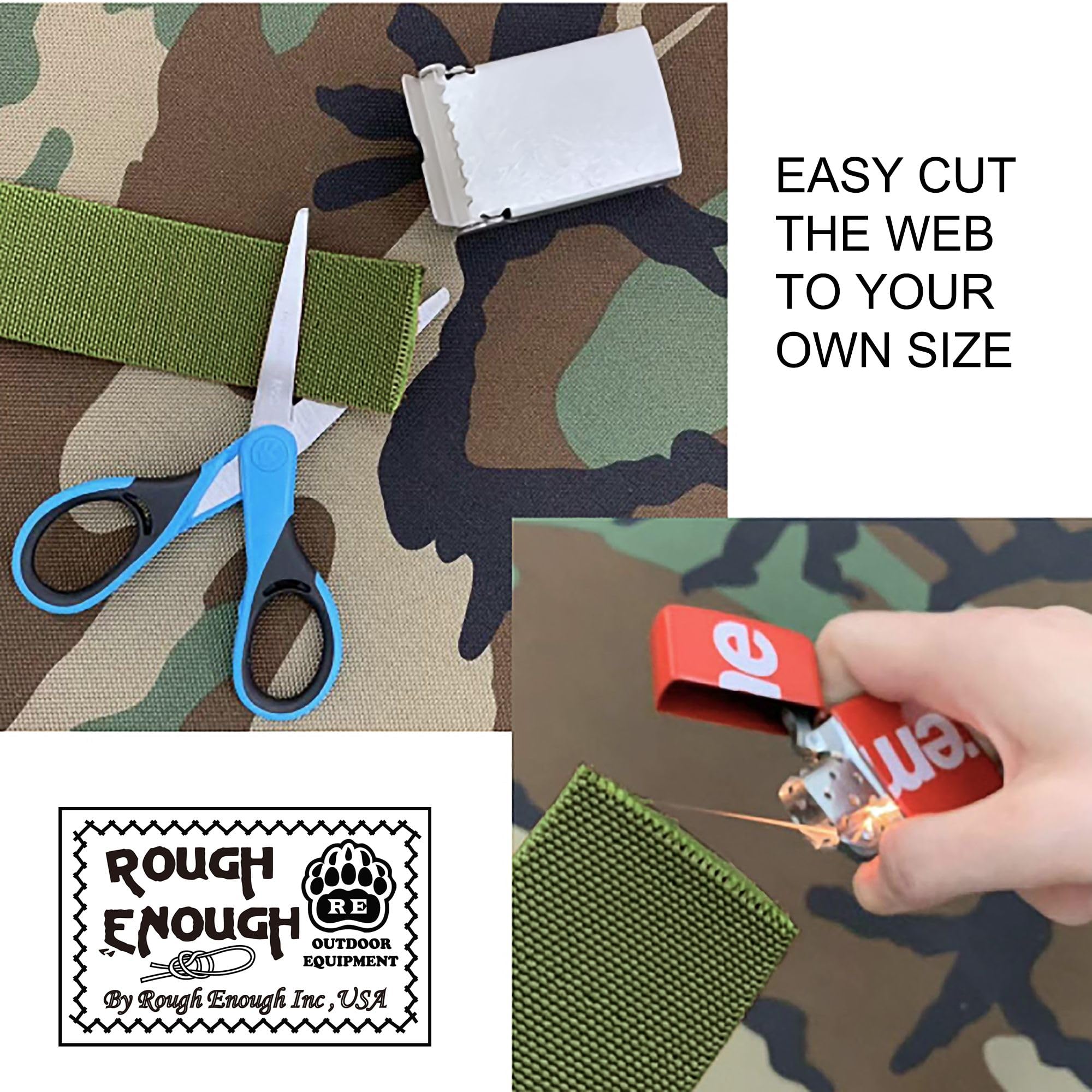 Tactical Nylon Belt for Men - Durable EDC Belt with Keychain - Casual & Preppy Style for Everyday Wear - Perfect for Outdoor, Work, and Daily Use