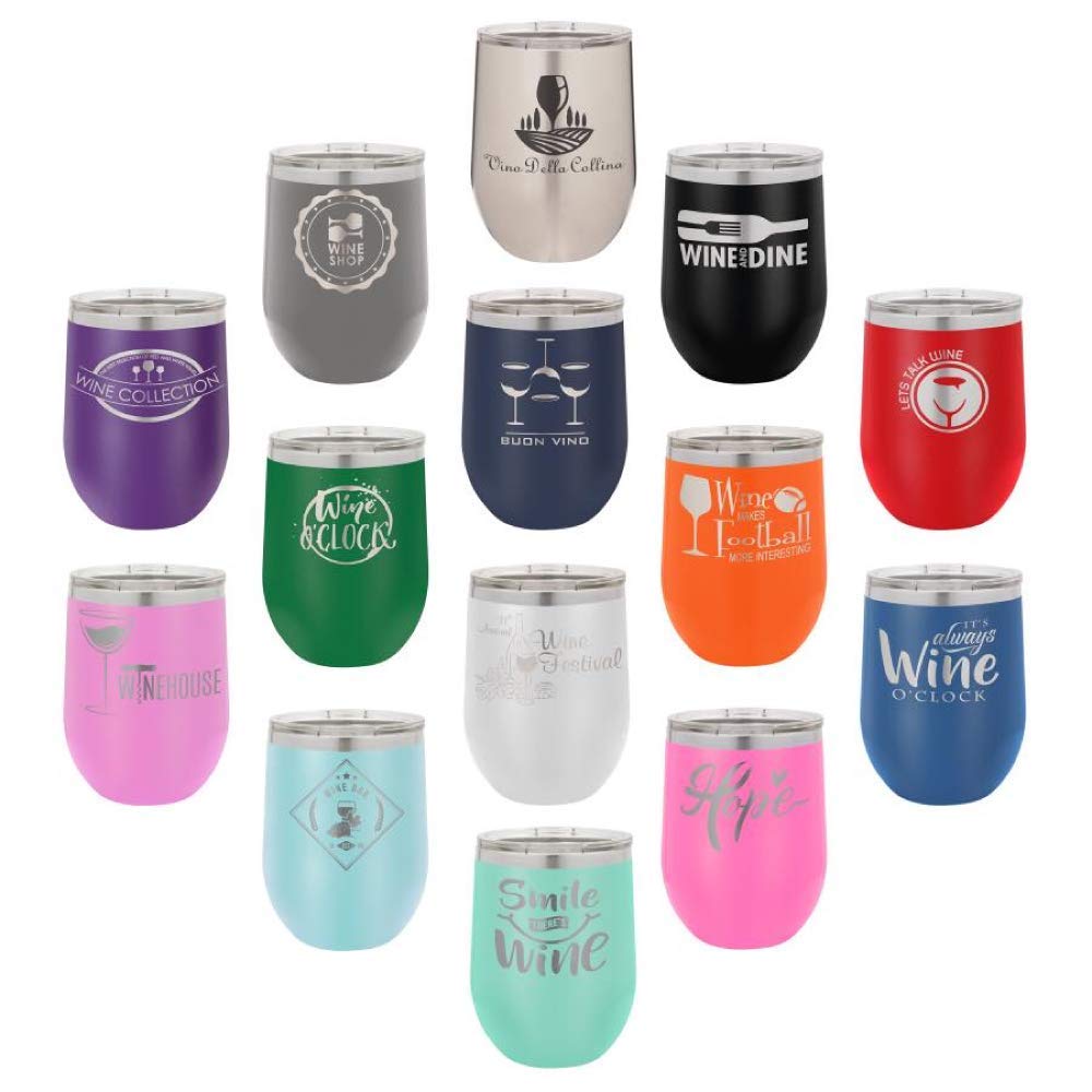 12 oz Insulated Wine Tumbler with Lid - Laser Engraved Baseball Mom Design & Funny Quotes | Perfect Mother's Day Gift for Baseball Lovers | Great for Games, Picnics & Everyday Use | OnlyGifts.com