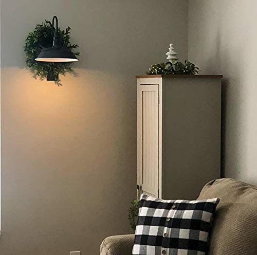 2-Wall Light Battery Operated Remote Control No Wiring Needed Retro Industrial Black Wall Lamp - Indoor Staircase Laundry Room Lighting Fixture with Dimmer - Easy to Install (Batteries Not Included) for Home Decor & Ambiance