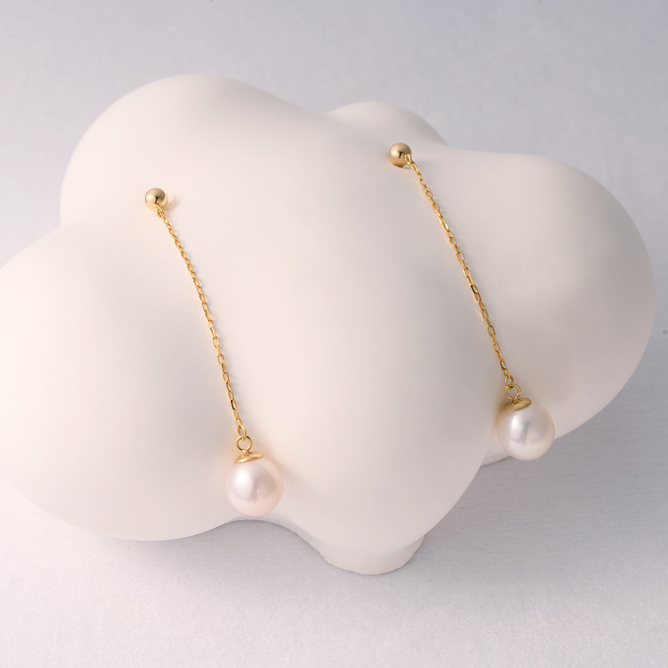 18K Gold Freshwater Pearl Earrings for Women - Elegant Stud Earrings with AAA Quality Pearls | Perfect for Weddings, Parties & Everyday Wear (KE00179)