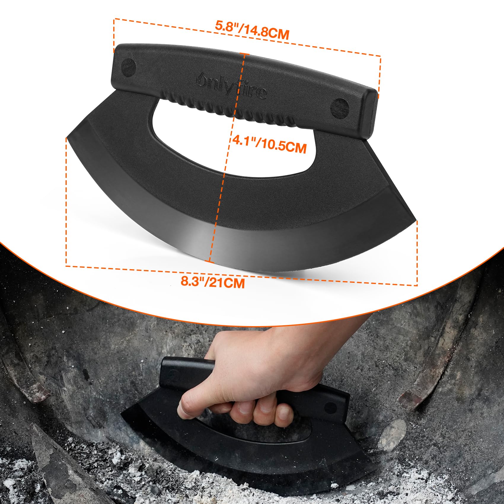 Onlyfire Kettle BBQ Spatula, Professional Scraper for Weber Charcoal Grill 57cm 47cm & Similar Wood Charcoal Grills, Griddle Scraper, BBQ Accessories - Perfect for Backyard Cookouts, Camping & Outdoor Grilling
