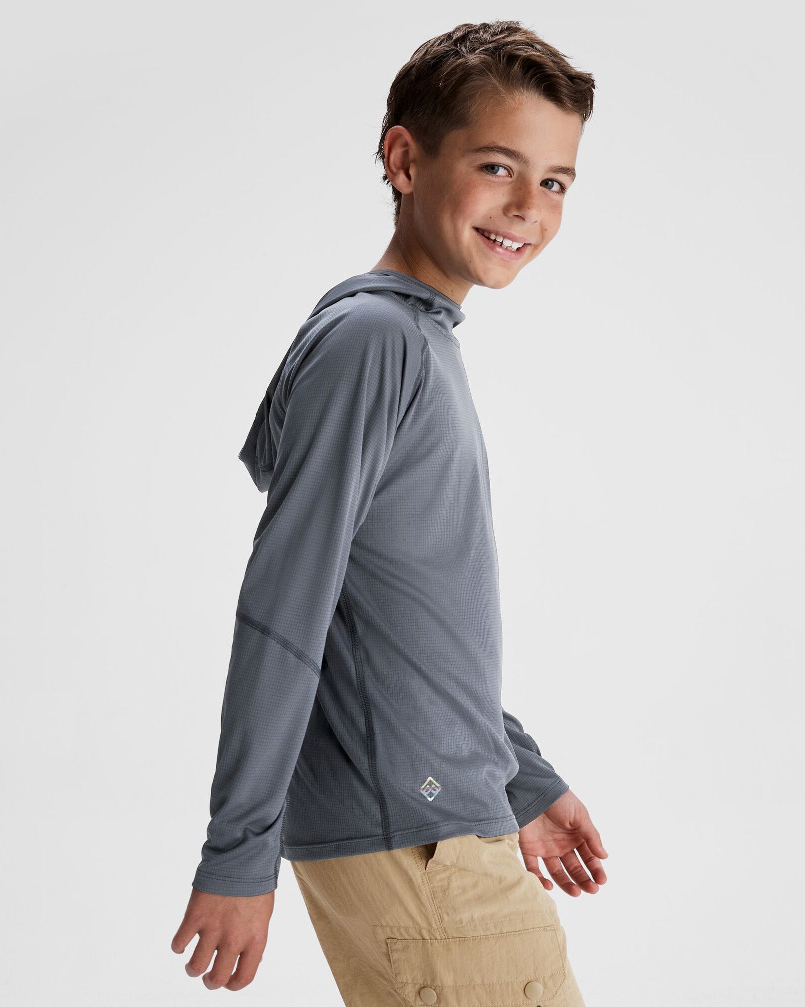 Youth SUN Stopper Hoodie - UPF 50+ Sun Protection, Lightweight & Breathable, Mid Navy Blue - Perfect for Outdoor Activities, Hiking, and Beach Trips