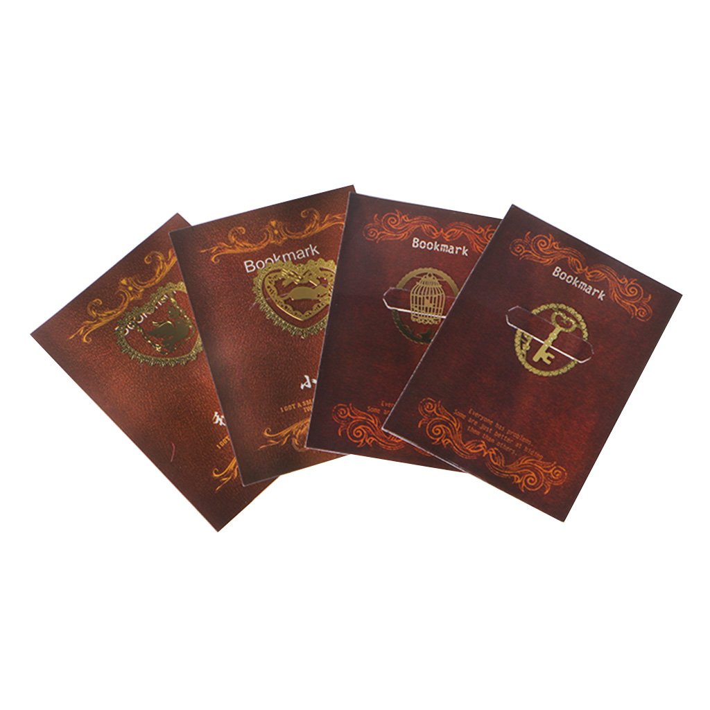 BEERBINGER Premium Gold Metal Bookmarks - Elegant Decorative Patterns for Books, Journals & Gifts | Perfect for Reading, Collecting & Home Décor