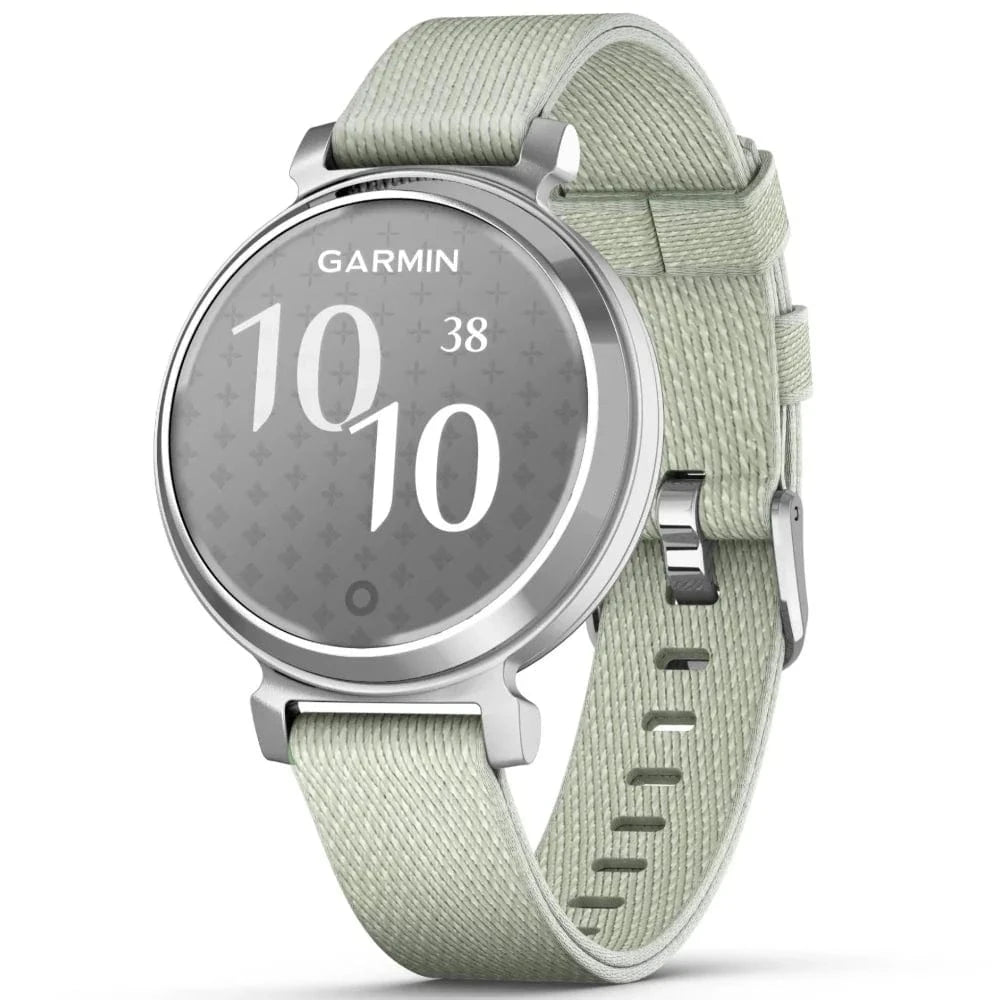 Garmin Lily 2 Classic Smartwatch - Stylish Silver with Sage Grey Nylon Band for Women | Fitness & Activity Tracker, Heart Rate Monitor, Sleep Tracking | Perfect for Workouts, Office & Everyday Wear